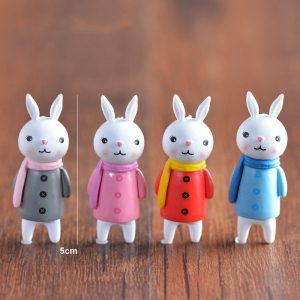 Mini Fairy Garden Animals Cartoon Prince Rabbit Figurine Dolls Pot Bonsai Resin Car Interior Decoration Terrariums Fairy Garden Decoration Wholesale Fairy Garden Accessories Supplies Lovely Mini Rabbit Small Kids Toys Room Decor